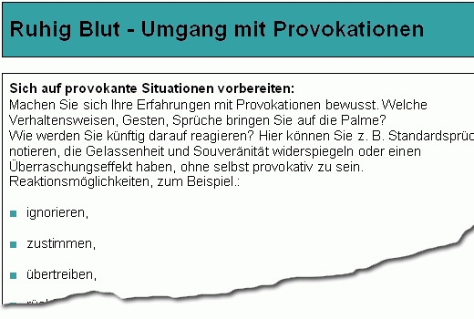 Dokument-Vorschau: Ruhig Blut - Umgang mit Provokationen