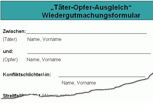 Dokument-Vorschau: Wiedergutmachungsformular