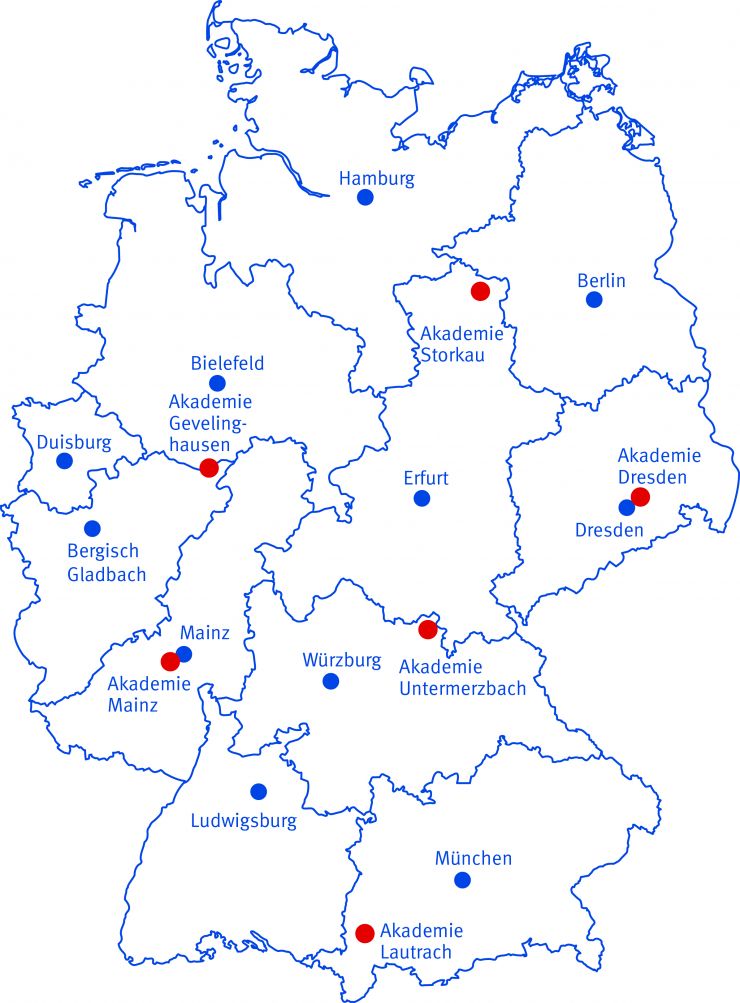 Abbildung: Übersichtskarte der Bezirksverwaltungen in Deutschland