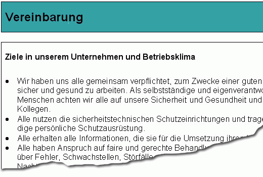 Dokument-Vorschau: Vereinbarung