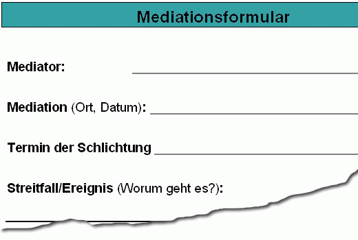 Dokument-Vorschau: Mediationsformular